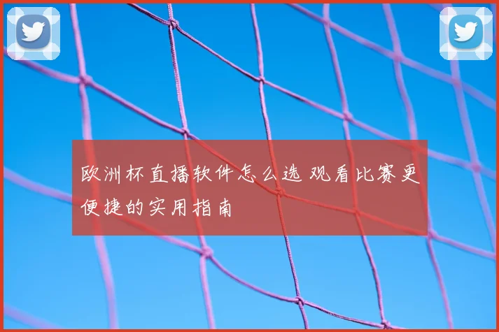 欧洲杯直播软件怎么选 观看比赛更便捷的实用指南